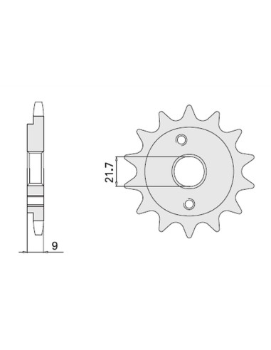 CHT ZĘBATKA PRZEDNIA 350 13 HONDA XR 600R '91-'00, POLARIS 500 (JTF1309.14) (309-13)