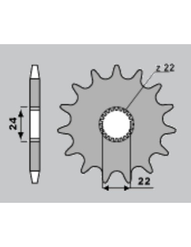 PBR ZĘBATKA PRZEDNIA 406 14 18NC APRILIA 125 (88-93) (ŁAŃC. 520)