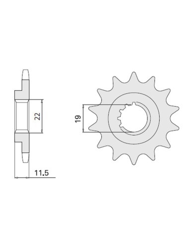 CHT ZĘBATKA PRZEDNIA 4101 16 SUZUKI DR 125 85-00 (JTF409.16) (409-16)