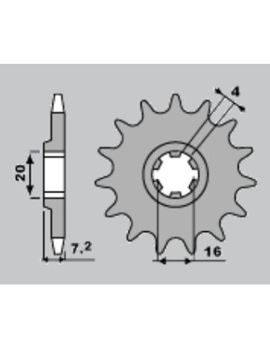 JR ZĘBATKA PRZEDNIA 413 14 SUZUKI RMX 50/ TS 50