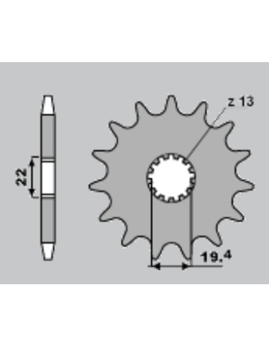 PBR ZĘBATKA PRZEDNIA 433 14 18NC SUZUKI GSF 400 (90-96) (ŁAŃC. 525)