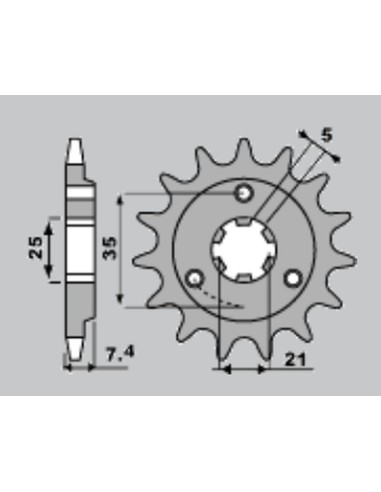 JR ZĘBATKA PRZEDNIA 437 15 SUZUKI DR 600/650 (JTF437.15)