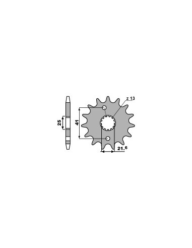 PBR ZĘBATKA PRZEDNIA 438 14 18NC SUZUKI GSX 400 F 81-86, GR 650 (-1) (ŁAŃC. 520)