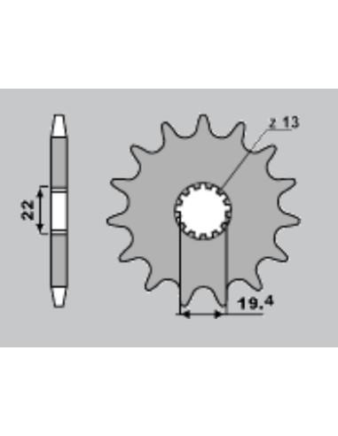 PBR ZĘBATKA PRZEDNIA 439 15 18NC SUZUKI GR 650 (83-85), GSX 400 F (ŁAŃC. 530)