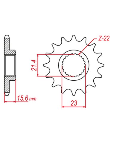 GROSSKOPF PROMOCJA ZĘBATKA PRZEDNIA 441 15 YAMAHA XT 600 '89-'98, XTZ 660 '91-'98 (JTF577.15RB) (ŁAŃC. 520)