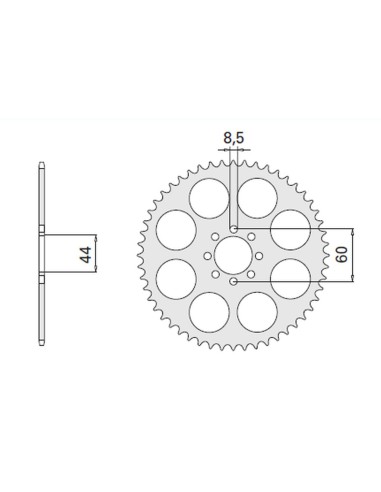 CHT ZĘBATKA TYLNA 4461 52 YAMAHA DT 50R 99-02 (2078-52) (JTR1832.52)