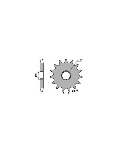 PBR ZĘBATKA PRZEDNIA 518 13 18NC KAWASAKI Z 650 /750 79-83 (ŁAŃC. 630)