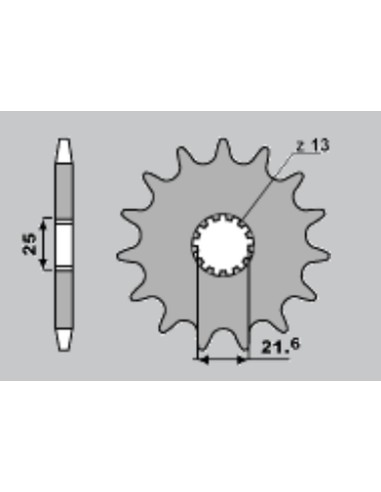 CHT ZĘBATKA PRZEDNIA 564 16 SUZUKI GSR 600 / GSXR 600/750, TDM 850`91-01 (JTF520.16)