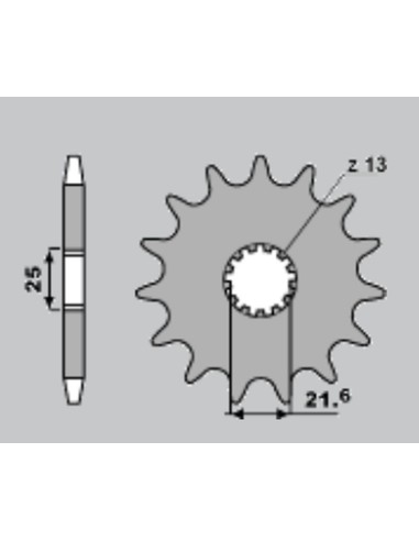 PBR ZĘBATKA PRZEDNIA 566 14 18NC SUZUKI GS/GSF/GSXR (JTF566.14) (ŁAŃC. 530)