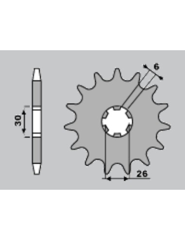 CHT ZĘBATKA PRZEDNIA 568 17 YAMAHA XS 650 75-83, XS 500 (568-17) (JTF568.17)