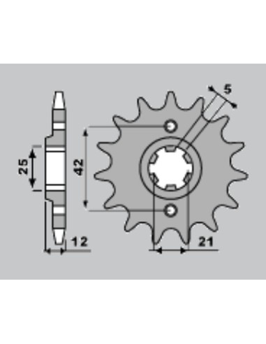 CHT ZĘBATKA PRZEDNIA 571 16 YAMAHA XJ 600 84-91 (571-16) (JTF571.16)