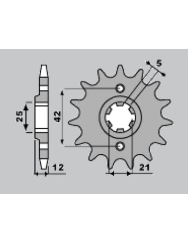 CHT ZĘBATKA PRZEDNIA 571 17 YAMAHA XJ 600 84-91 (571-17) (JTF571.17)