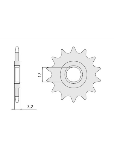 CHT ZĘBATKA PRZEDNIA 600 13 APRILIA 50 (4020-13)