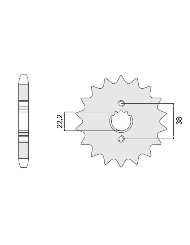 CHT ZĘBATKA PRZEDNIA 728 14 CAGIVA ELEFANT 750 87-89 (726-14)