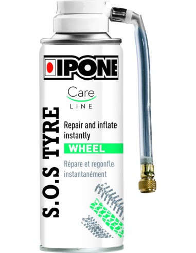 IPONE SOS TYRE SPRAY DO PRZEBITYCH OPON MOTO 200ML (CARELINE) - ZASTEPUJE IP760 (12)