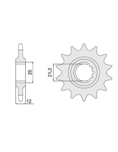 CHT ZĘBATKA PRZEDNIA 823 13 (A4250823130) HUSQVARNA / HUSABERG (82313JT) (ŁAŃC. 520)