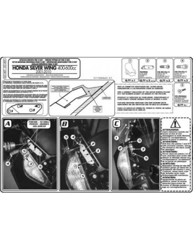 KAPPA MOCOWANIE SZYBY 214DT HONDA SILVERWING 400-600CCM (01-10)