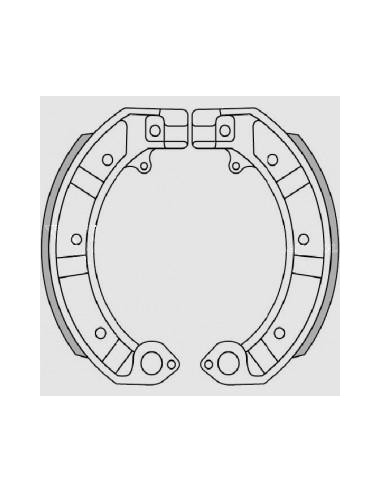 BRENTA SZCZĘKI HAMULCOWE PIAGGIO PK 50/125, PX 125/150/200, GS 160, SS 180/200, PE 200 (Z BLASZKAMI)(150x24mm) (FT 0128)