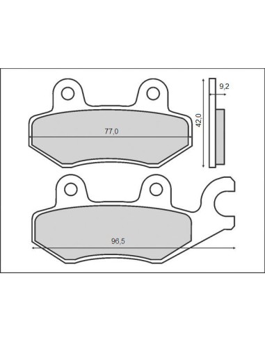 BRENTA KLOCKI HAMULCOWE KH197 (ORGANIC) HONDA XL 125 VARADERO 01-11, VT 125C, KYMCO 50/125/200/250/300