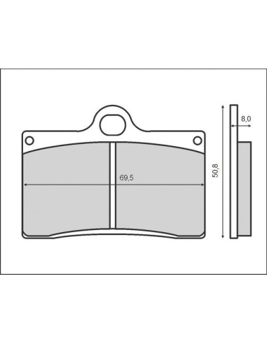 BRENTA KLOCKI HAMULCOWE KH095 (ORGANIC) BREMBO, PRZÓD