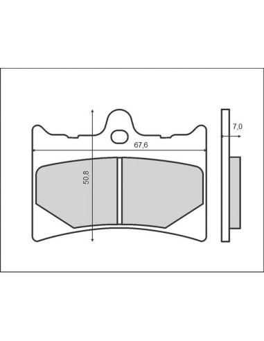 BRENTA KLOCKI HAMULCOWE KH126 (ORGANIC) APRILIA 125 AF1 '89-'92, RS 125 99- 05, GILERA 125