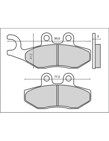 BRENTA KLOCKI HAMULCOWE KH353 (ORGANIC) APRILIA / PIAGGIO / VESPA / DERBI PRZÓD