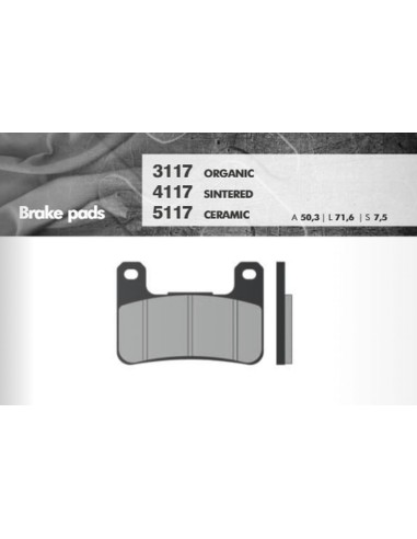 BRENTA KLOCKI HAMULCOWE KH379 SUZUKI GSXR/VZR/M1800, KAWASAKI ZX10/Z1000, PRZÓD (FT 3117)