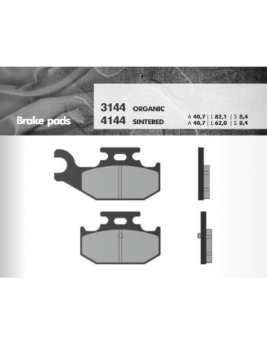 BRENTA KLOCKI HAMULCOWE KH428 (YFM700 RAPTOR 06-13 TYŁ) (FT 3144)