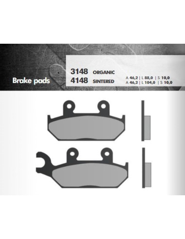 BRENTA KLOCKI HAMULCOWE KH172 YAMAHA XT 600 92-03, XTZ 660 92-98 PRZÓD (FT 3148)