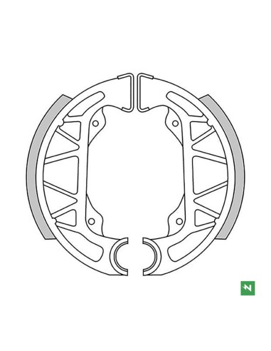 NEWFREN WYPRZEDAŻ SZCZĘKI HAMULCOWE GILERA TYPHON 50 96 ,PIAGGIO NRG 50 SFERA 50 96 (100X20MM)