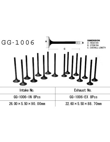 VESRAH ZAWÓR WYDECHOWY HONDA CB 900F 79-83 (SC01, SC09), CB 1100F/R 82-85 (OEM: 14721-438-000) (1SZT.) (MADE IN JAPAN)