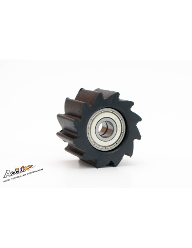 ACCEL ROLKA ŁAŃCUCHA Z ŁOŻYSKAMI ŚR. 38MM (38X23MM) (ZĘBATKA) KAWASAKI KXF KOLOR CZARNY (79-5014) (MA-304)