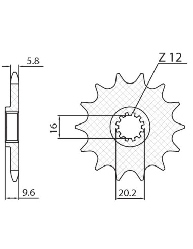 SUNSTAR ZĘBATKA PRZEDNIA 7005 13 KTM SX 65 '98-'18 (JTF1906.13) (ŁAŃC. 420) (700513JT)