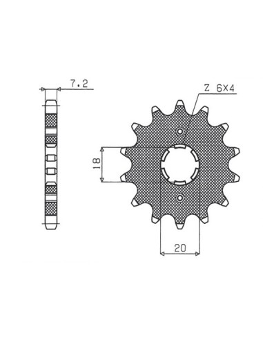 SUNSTAR ZĘBATKA PRZEDNIA 259 15 HONDA MTX/125/XL 125 (JTF259.15) (ŁAŃC. 428) (25915JT)