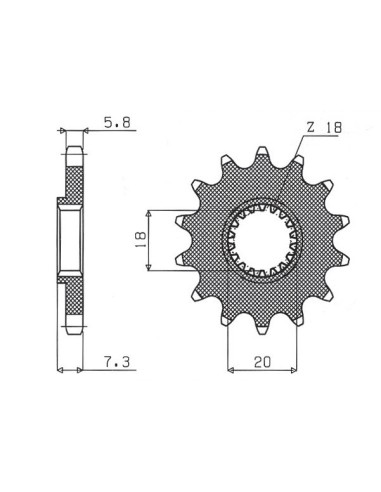 SUNSTAR ZĘBATKA PRZEDNIA 432 13 SUZUKI RM 125 '92-'07, RMZ 250 '10-'12 (JTF427.13) (ŁAŃC. 520) (43213JT)