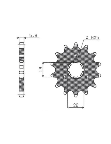 SUNSTAR ZĘBATKA PRZEDNIA 423 13 KAWASAKI KX 125 '94-'07 (JTF1445.13) (ŁAŃC. 520) (42313JT)