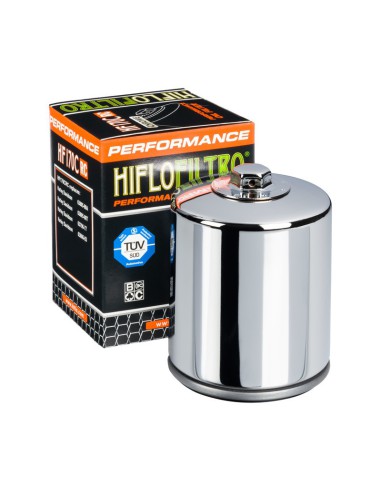 HIFLO FILTR OLEJU HF170CRC RACING HARLEY-DAVIDSON CHROMOWANY