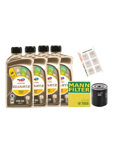 Filtr Mann W 7058 + Olej 0W30 PSA 1.2 THP VTi