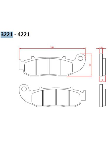 BRENTA KLOCKI HAMULCOWE KH664 FANTIC ENDURO/SUPER MOTARD 50/125/250 '13-, PRZÓD (FT 3221)