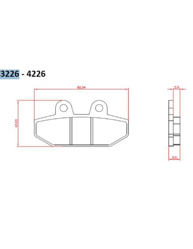 BRENTA KLOCKI HAMULCOWE KH710 HARLEY-DAVIDSON 1750/1870 '18-20, TYŁ (FT 3226)