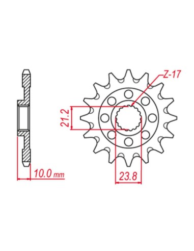 GROSSKOPF PROMOCJA ZĘBATKA PRZEDNIA 2160 13 SUZUKI RMZ 450 '13-'20 SAMOOCZYSZCZAJĄCA (JTF1443.13SC) (ŁAŃC. 520)