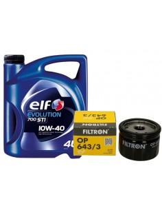 Olej 10W40 ELF Filtr OP643/3  Renault 1.4 1.5 1.6