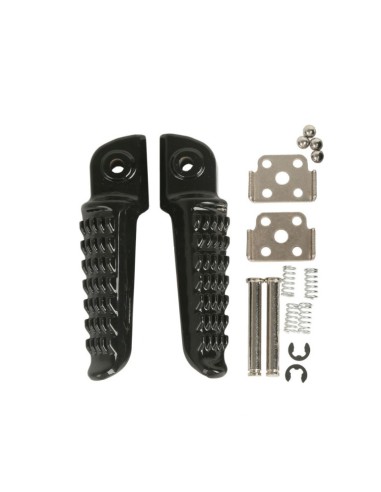 BIKETEC PARTS ZESTAW PODNÓŻKÓW (PODNÓŻKI) PASAŻERA KOMPLETNY Z MOCOWANIAMI KAWASAKI ZX-6R NINJA '98-13, ZX 636 '03-06, Z 750