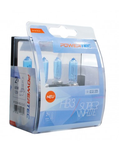 Żarówki HB3 Powertec 12V 65W Xenon s. white kpl.