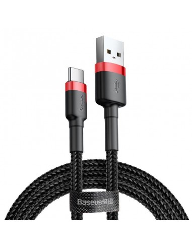 Kabel USB-USB-C BASEUS 3A 1m czerwono-czarny