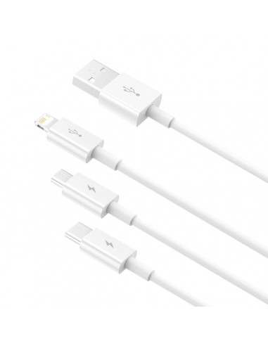Kabel 3w1 Baseus microUSB/USB-C/Lightning 3.5A