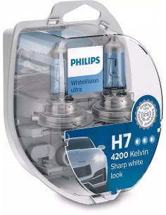Żarówki H7 Philips White Vision Ultra 4200k+ 2xW5W