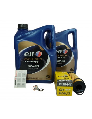 Zestaw filtr filtron+ 5W30 elf full fe 10l + korek