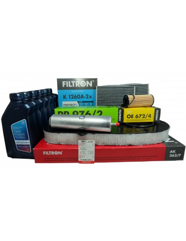 4 x Filtr + Olej BMW 5 F10 F11 518d 520d 525d 530d