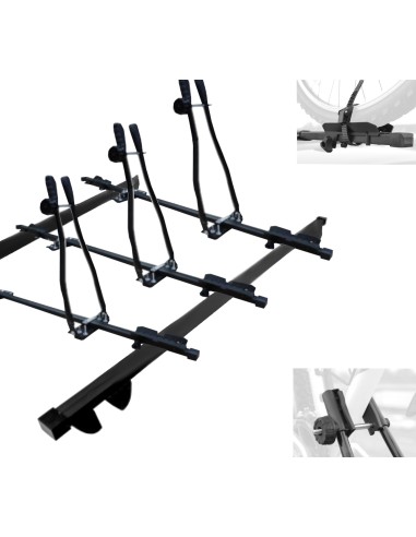 Bagażnik dachowy 128cm + Uchwyt rowerowy + Pas